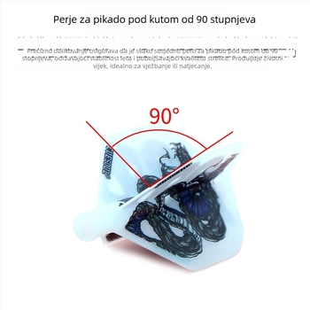 CUESOUL AK4 Male kvadratne krila za dart s opružnim rotirajućim repom