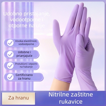 Nitril rukavice za kuhinju za pranje suđa, izdržljive za kućno čišćenje, jednokratne kratke vodootporne rukavice