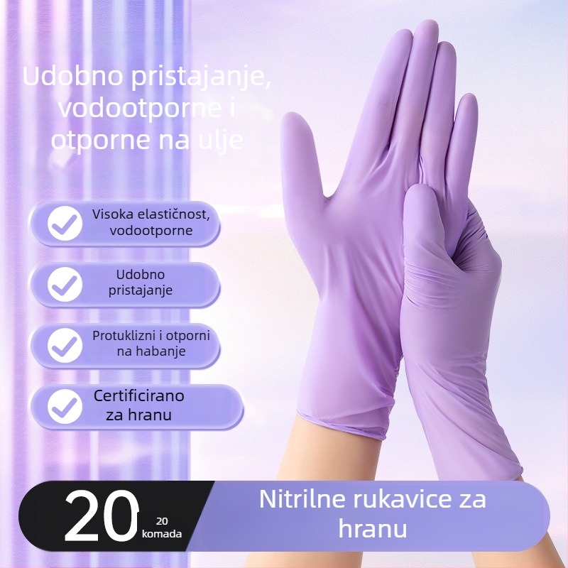 Nitril rukavice za kuhinju za pranje suđa, izdržljive za kućno čišćenje, jednokratne kratke vodootporne rukavice