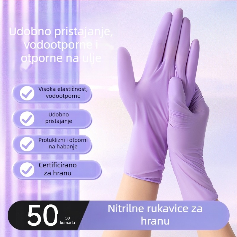 Nitril rukavice za kuhinju za pranje suđa, izdržljive za kućno čišćenje, jednokratne kratke vodootporne rukavice