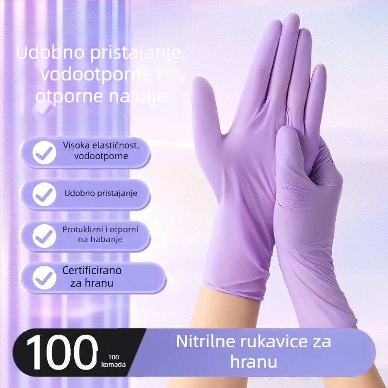 Nitril rukavice za kuhinju za pranje suđa, izdržljive za kućno čišćenje, jednokratne kratke vodootporne rukavice