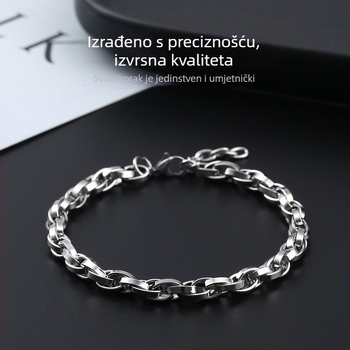 Kubanski lančani narukvica od titan čelika za parove, unisex, minimalistički originalni nakit
