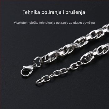 Kubanski lančani narukvica od titan čelika za parove, unisex, minimalistički originalni nakit