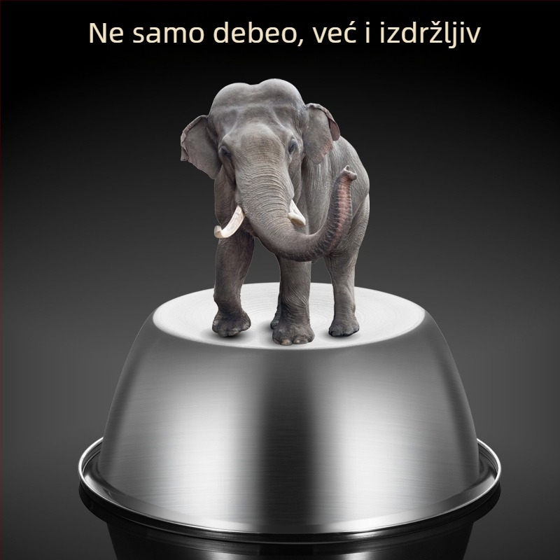 Kuhinjska posuda od 316L nehrđajućeg čelika, prehrambena kvaliteta, promjer 32 cm, velika višestruka posuda za jaja, tijesto, povrće i kuhanje