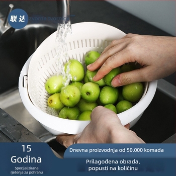 OEM prilagodba Okretna odvodna posuda za kuhinju, debeli odvojivi koš za povrće, višenamjenska odvodna posuda