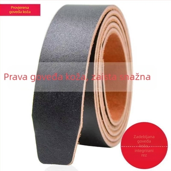 Muški remen od prave kože s automatskom kopčom, cijela teleća koža, širina 2–4 cm, duljina 120 cm