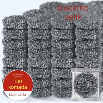 Nehrđajuća čelična kuglica za čišćenje posuđa i tava, bez otpadanja vlakana