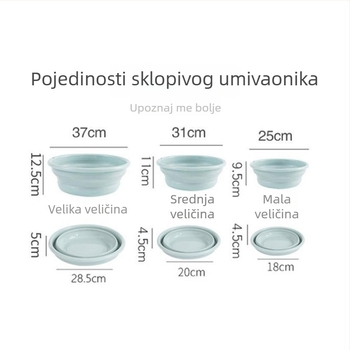Sklopiva plastična misa za lice i stopala, lagana za putovanja