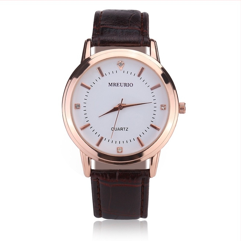 Par kvarcnih satova s PU narukvicom, unisex, casual stil, 30 mm brojčanik, kućište od legure, model Oumi ya001