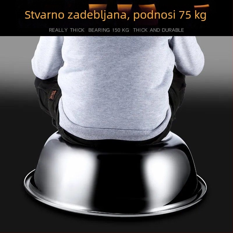 Prilagođena posuda od nehrđajućeg čelika – velika višenamjenska posuda za kuhinju, pranje posuđa, lica i nogu