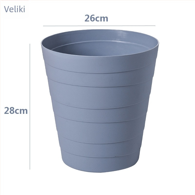 Shunli Nordic plastični koš za smeće, otvoreni vrh, 8 L, za kuhinju, dom i ured, mat završna obrada