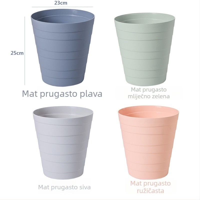 Shunli Nordic plastični koš za smeće, otvoreni vrh, 8 L, za kuhinju, dom i ured, mat završna obrada