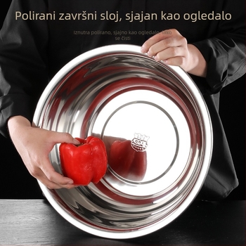 Prilagodljiva posuda od nehrđajućeg čelika za kuhinju i menzu, velika zapremina, višenamjenska posuda za pranje povrća i juha
