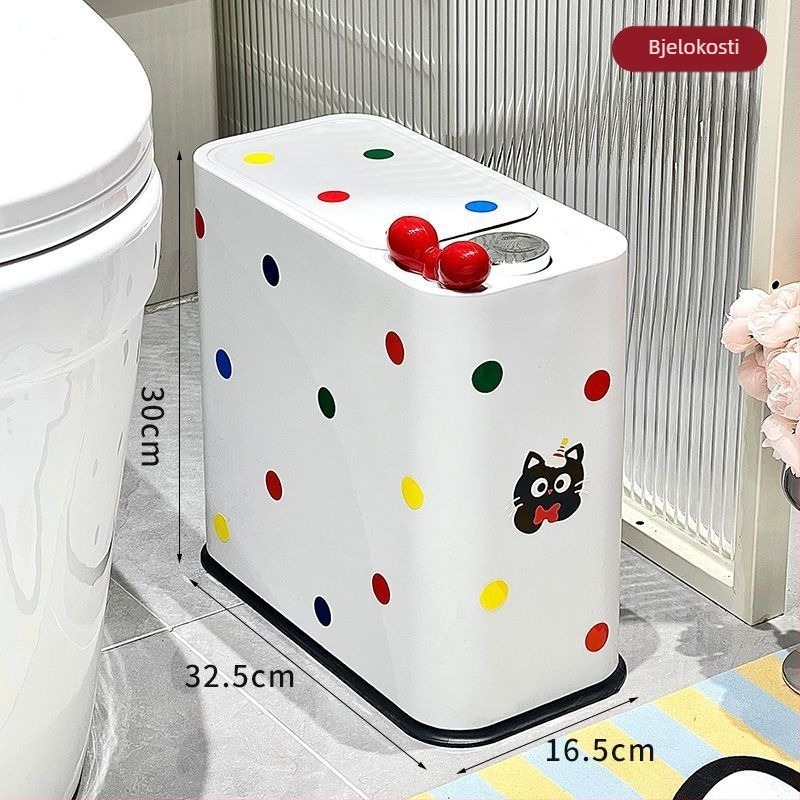 Kvadratni koš za otpad s pritiskom, 9 L, moderan dizajn, pogodna za kupaonicu, WC, dnevni boravak, kuhinju i spavaću sobu