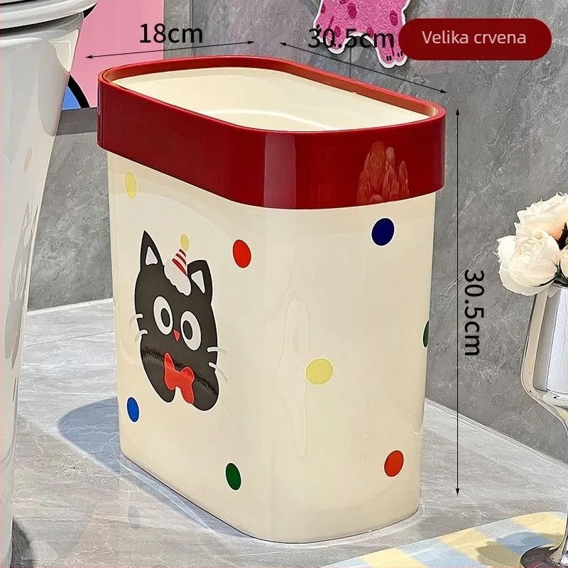 Kvadratni koš za otpad s pritiskom, 9 L, moderan dizajn, pogodna za kupaonicu, WC, dnevni boravak, kuhinju i spavaću sobu