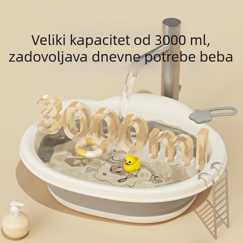 Krevetica za bebu u obliku oblaka, sklopiva i viseća, za pranje lica, stopala i stražnjice