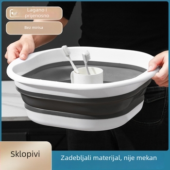 Sklopiva četverokutna posuda za pranje rublja, 3-dijelni set, prenosno za dom i kupaonicu