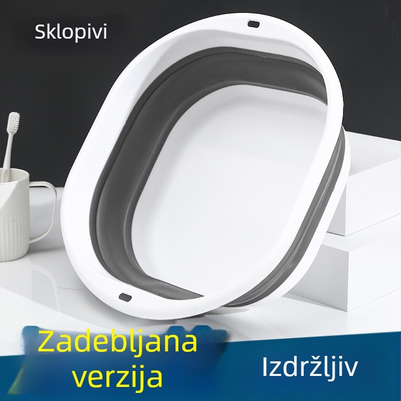 Sklopiva četverokutna posuda za pranje rublja, 3-dijelni set, prenosno za dom i kupaonicu
