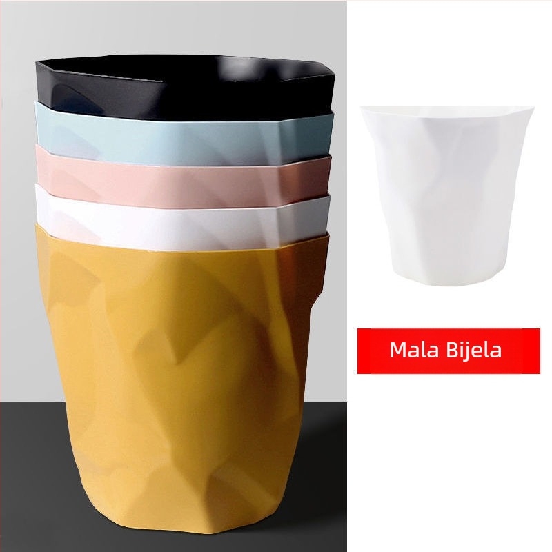 12L koš za otpad u nordijskom stilu s plisiranim dizajnom za dnevni boravak, kuhinju, WC i spavaću sobu