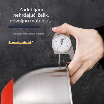 Posuda od nehrđajućeg čelika 304 za mućenje jaja s mjernom skalom, zdjela za salatu, zdjela za miješanje i tijesto, velikog kapaciteta