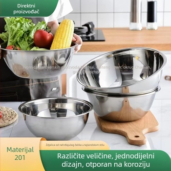 Nerđajući čelične višefunkcionalne zdjele s tajlandskim stilom: za juhu, miješanje, tijesto, salatu, voće i povrće