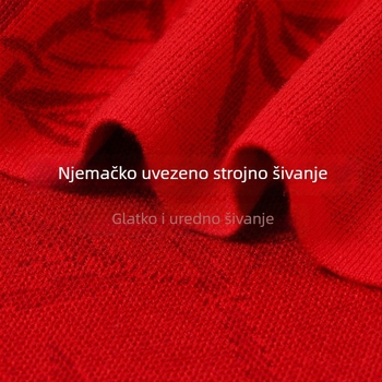 Zimski muški šal od vunene smjese, debeo za toplinu i zaštitu od vjetra, kineska crvena, šal za vrat za vožnju biciklom na otvorenom