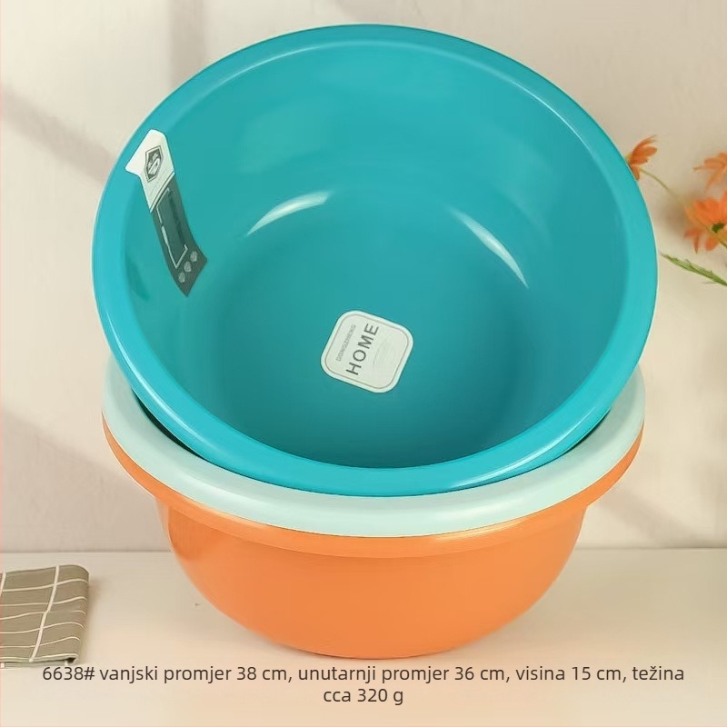 Plastična posuda za pranje s debelim dizajnom, 39 cm, višenamjenska za kućnu upotrebu: pranje povrća i rublja