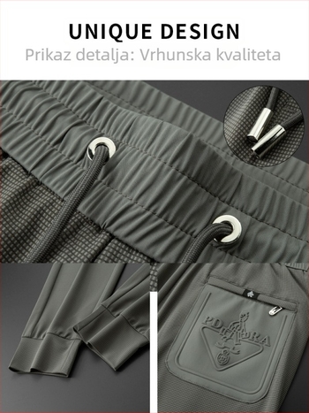 Muške ljetne sportske hlače, slim fit, lagane i prozračne, europski stil, casual