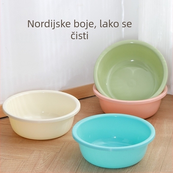 Tvrdo kaljeno plastično korito za lice i pranje povrća, promjera 30 cm, kućna upotreba