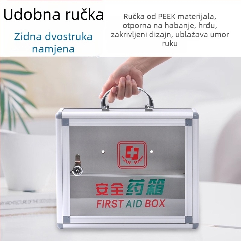 Višeslojna kutija za lijekove za kućnu upotrebu i kutija za prvu pomoć od aluminijske legure