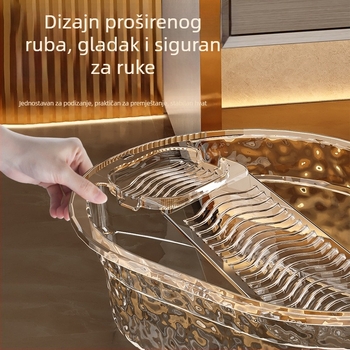 Integrirana posuda za pranje s pločom za ribanje, velika kapaciteta, plastična