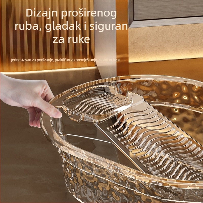 Integrirana posuda za pranje s pločom za ribanje, velika kapaciteta, plastična