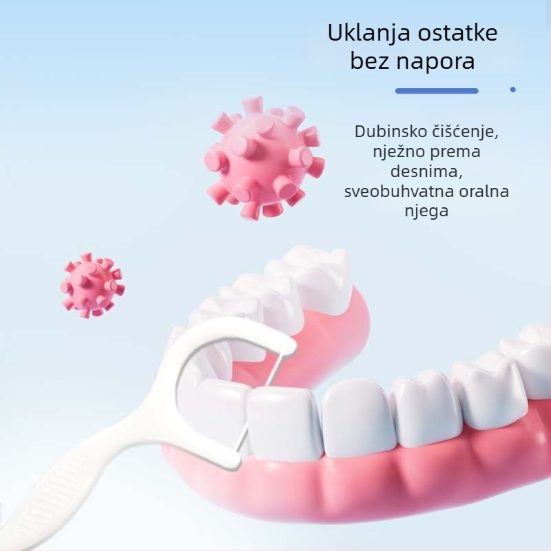 Cat and Mouse zubne štapiće s vlaknom – polimerni, prijenosni za kućnu upotrebu, čišćenje interdentalnih prostora i uklanjanje zubnog kamenca