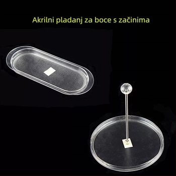 Akrilni pladanj u obliku jajeta za staklenu bocu ulja, prozirni držač posuda za začine, pogodan za umake i ocat