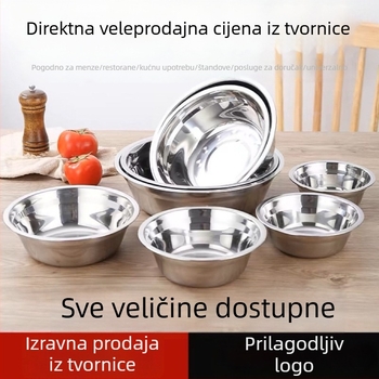 304 nehrđajući čelik kuhinjska zdjela, debeli dizajn, mala veličina za vrtić, višenamjenska zdjela za juhu i rižu