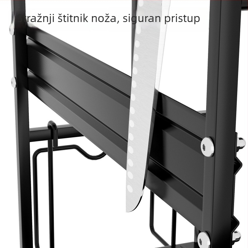 Shangmei Style Višenamjenski Kuhinjski Organizator – Stolni Organizator Za Začine, Držač Štapića, Držač Noževa i Organizator Za Dasku Za Rezanje