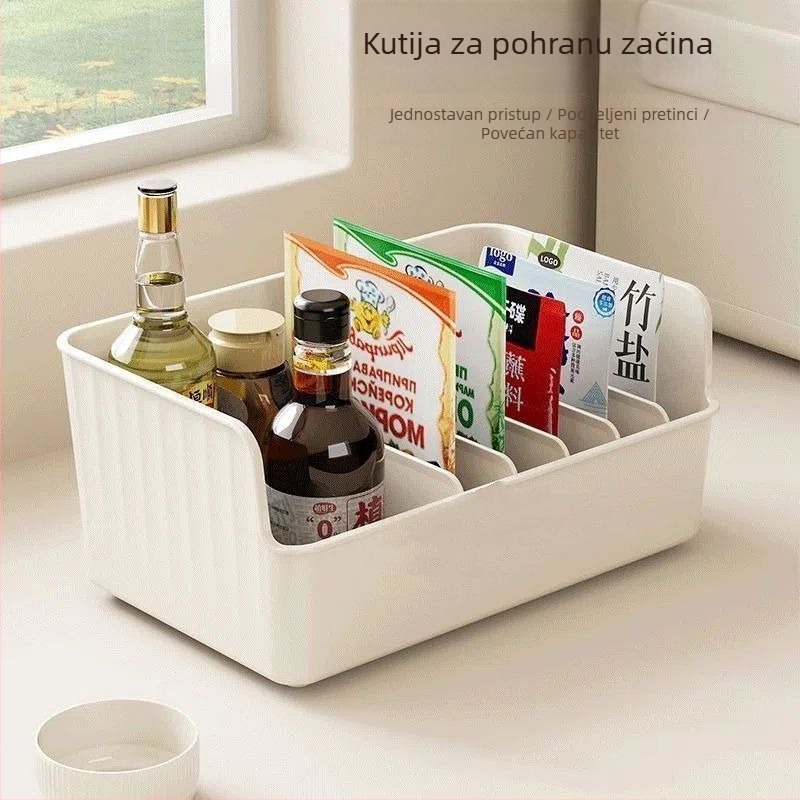 Kutija za začine na kuhinjskom pultu sa držačem soli, elegantan organizator začina