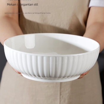 Set od 2 velikih porculanskih zdjela za riblju juhu, promjer 20–20,9 cm, jednobojne, moderan minimalistički dizajn