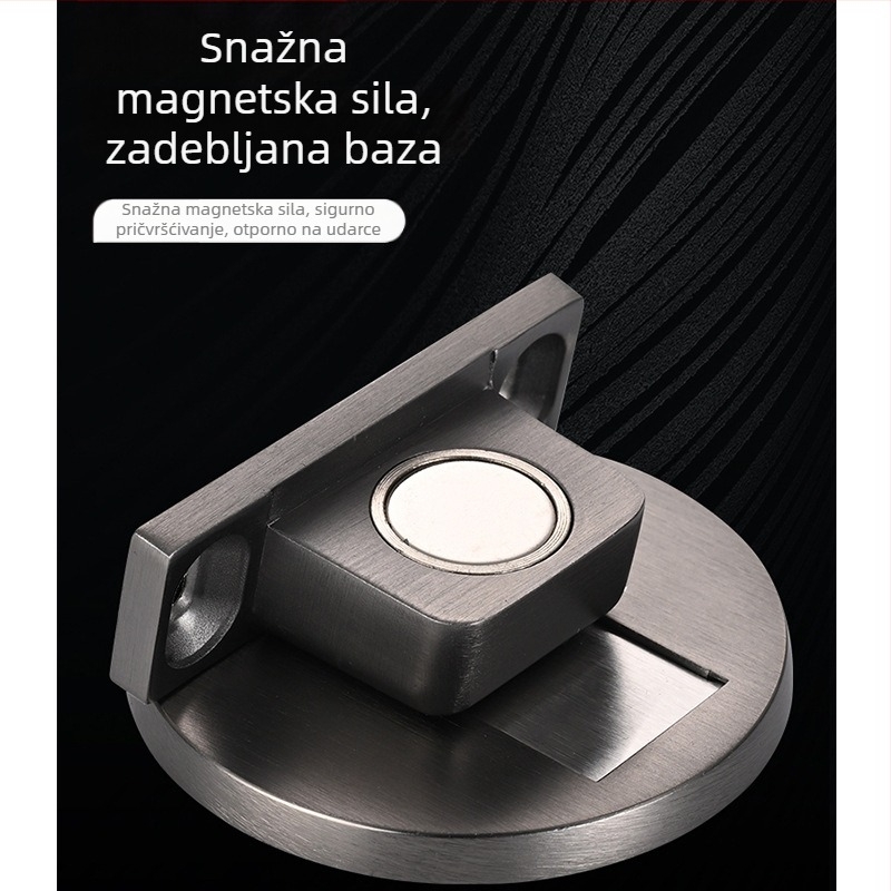 Magnetski držač za vrata, podno montiran, od cinkove legure, nevidljiv i tih
