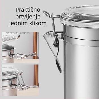 Nehrđajući čelični zatvoreni spremnik za pohranu kave, bombona, suhog voća i čaja