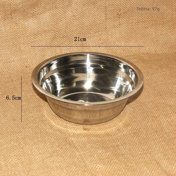 Bez magnetskih zdjela od nehrđajućeg čelika za juhu, set od tri komada, 21 × 6,5 cm