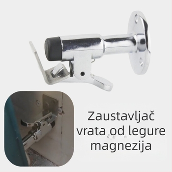 Vratni stopper za brod od magnezijevog legura, otporan na vjetar, s prianjivanjem na zid i kukom, duljina 7 cm