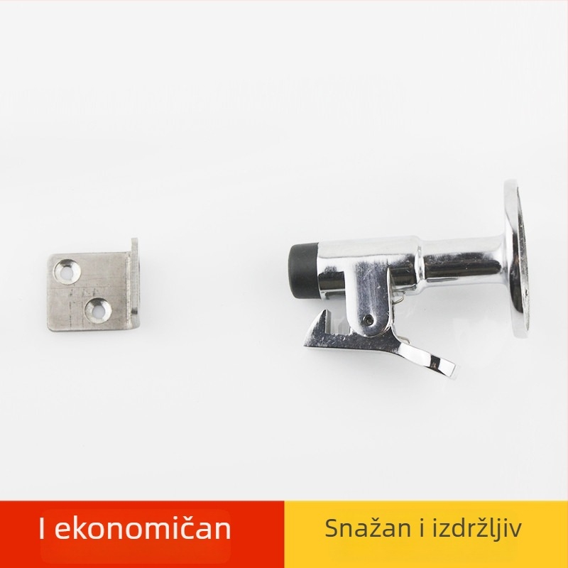 Vratni stopper za brod od magnezijevog legura, otporan na vjetar, s prianjivanjem na zid i kukom, duljina 7 cm