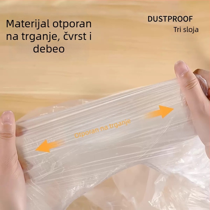 Pokrov za namještaj s gumom na rubu, potpuno pokrivanje za veliki krevet i kauč, jednokratni zaštitni pokrov od prašine.