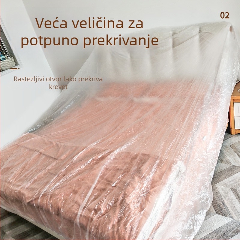Jednokratni zaštitni pokrov za prašinu za krevet i namještaj s elastičnim rubom