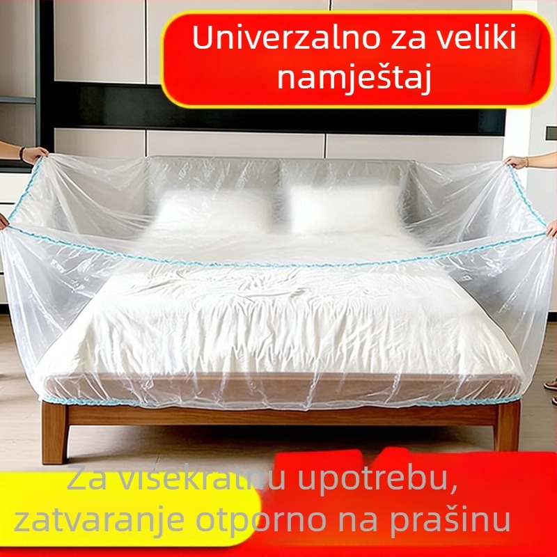 Jednokratna elastična navlaka za veliku postelju, potpuno pokrivanje namještaja i kauča, zaštita od prašine
