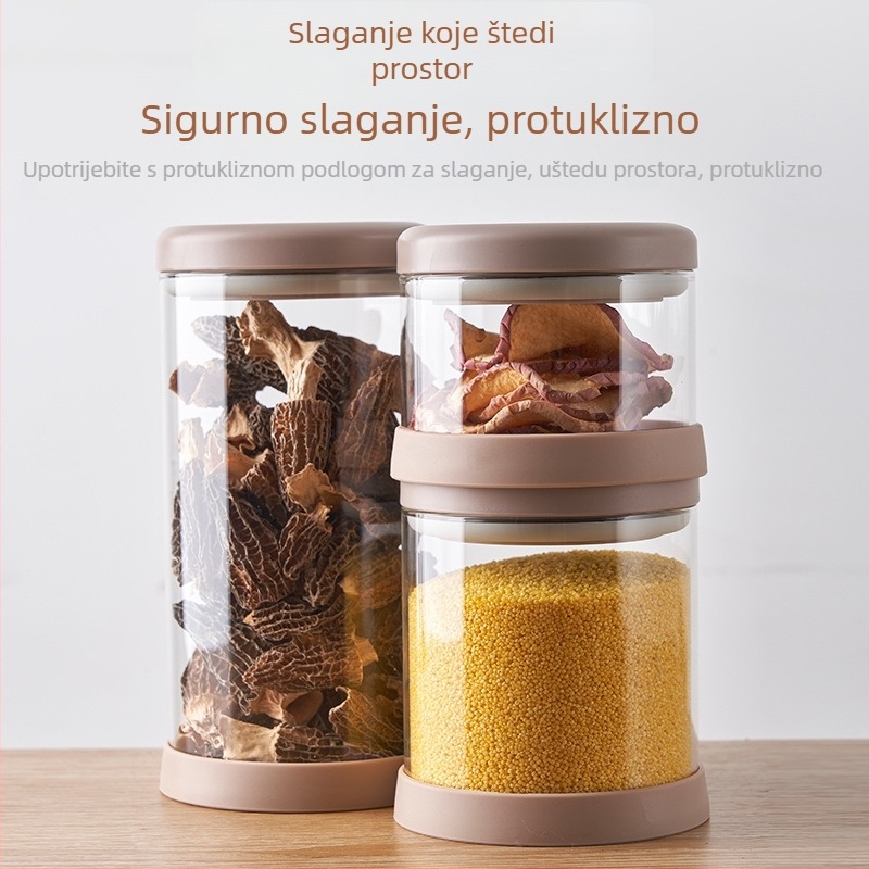 Staklena posuda s čepom za čaj i grickice, borosilikatno staklo, prašno otporna, kapacitet 350 ml, 600 ml ili 1000 ml