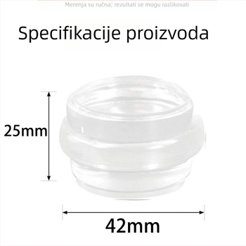 Prozirni akrilni cilindrični zaustavljač vrata, samoljepljivi podni montaža, zaštita zida