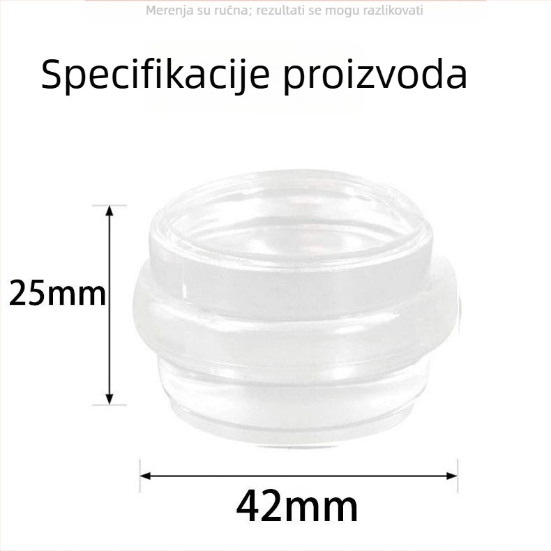 Prozirni akrilni cilindrični zaustavljač vrata, samoljepljivi podni montaža, zaštita zida