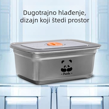 Posuda za masnoću s poklopcem od nehrđajućeg čelika 304, kvadratna, 1,5 L, za čili ulje